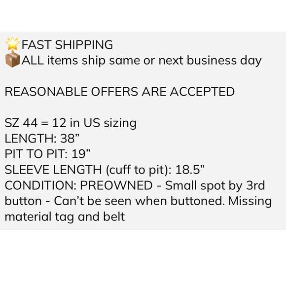 Alessandro Manzoni Jacket 12 Blue Eyelet Embroidered Longline Nylon Belted Chic - Picture 2 of 10